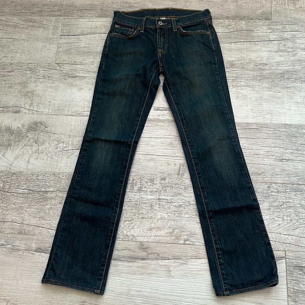 Lucky Brand Dungarees By Gene Montesano Sundown Straight Jeans Size 25 Reg - Picture 2 of 14